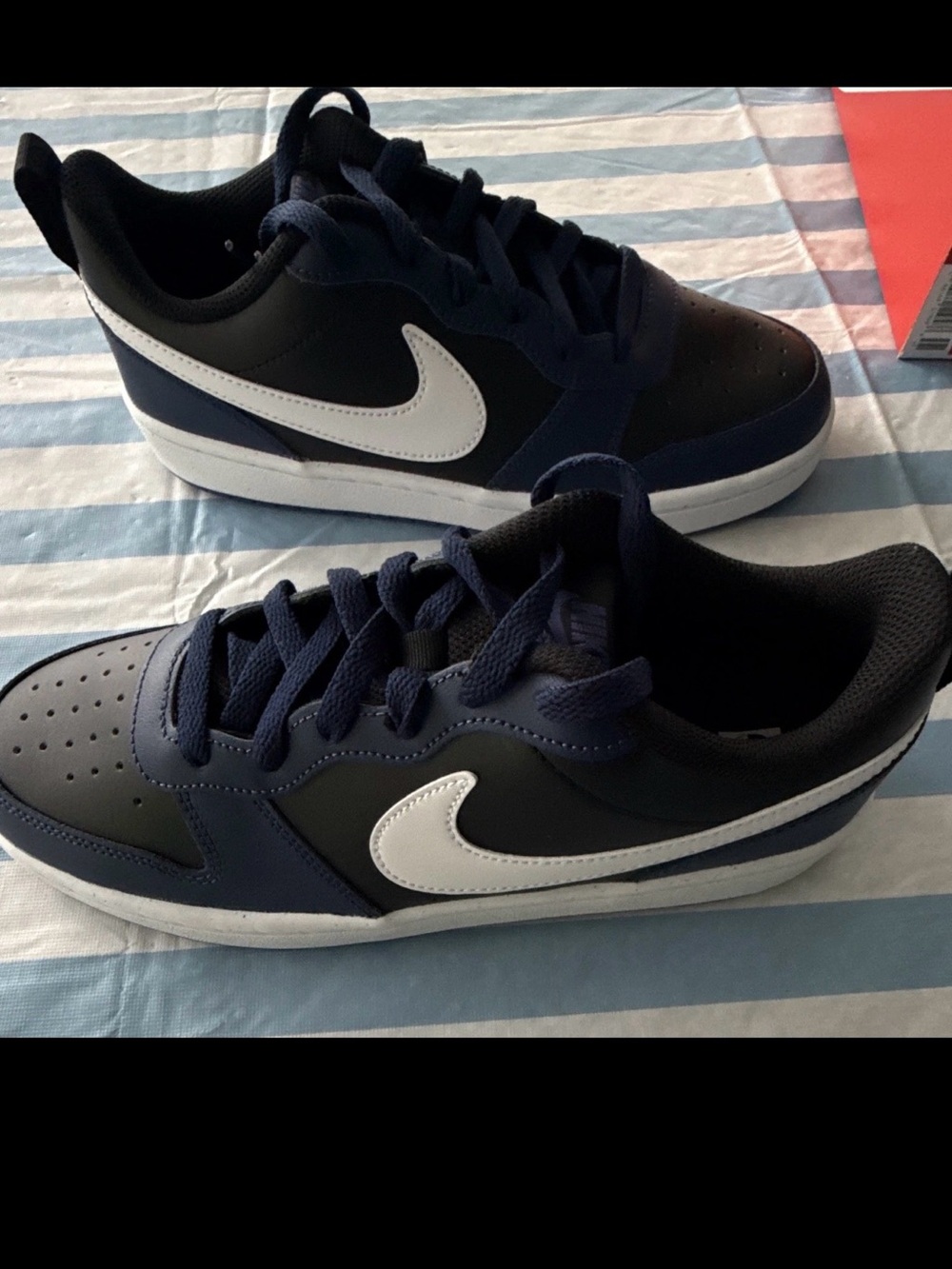 Nike Court Borough Low 2 Midnight Navy GS 7Y / Women 8.5 BQ5448-404
